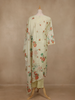 Yellow Floral Printed Cotton Salwar Suit With Dupatta