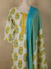 Yellow Floral Printed Design Cotton Straight Cut Salwar Suit with Dupatta