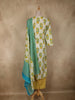 Yellow Floral Printed Design Cotton Straight Cut Salwar Suit with Dupatta