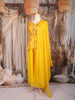 Yellow Floral Printed Design Peplum Top Palazzo Suit with Dupatta