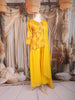 Yellow Floral Printed Design Peplum Top Palazzo Suit with Dupatta