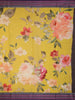 Yellow Floral Printed Kota Cotton Saree with Contrast Woven Border