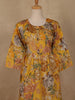 Yellow Floral Printed Rayon Kurti - Diadem