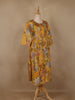 Yellow Floral Printed Rayon Kurti - Diadem