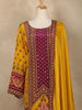 Yellow Floral Printed Synthetic Palazzo Salwar Suit