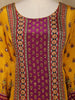 Yellow Floral Printed Synthetic Palazzo Salwar Suit