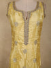Yellow Floral Sequins And Beads Embroidered Design Organza Palazzo Suit with Dupatta