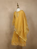 Yellow Floral Sequins Embroidered Kids Tissue Silk Palazzo suit with Dupatta
