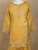 Yellow Floral Sequins Embroidered Kids Tissue Silk Palazzo suit with Dupatta