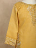Yellow Floral Sequins Embroidered Kids Tissue Silk Palazzo suit with Dupatta