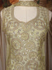 Yellow Floral Sequins Embroidered Organza Palazzo Suit