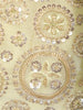 Yellow Floral Sequins Embroidered Organza Palazzo Suit