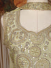 Yellow Floral Sequins Embroidered Organza Palazzo Suit