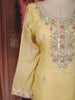 Yellow Floral Sequins Embroidered Tissue Silk Sharara Suit With Dupatta