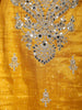 Yellow Floral Sequins and Beads Embroidered Design Tissue Palazzo Suit