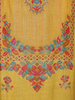 Yellow Floral Thread Embroidered Design Cotton Straight Cut Salwar Suit