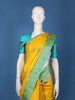 Yellow Floral Woven Design Pure Kanchipuram Silk Saree