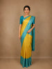 Yellow Floral Woven Pure Kanchipuram Silk Saree