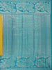 Yellow Floral Woven Pure Kanchipuram Silk Saree