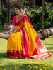 Yellow Floral Woven Pure Kanchipuram Silk Saree - Diadem