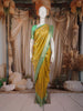 Yellow Floral Woven Pure Kanchipuram Silk Saree with Zari Border
