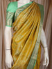 Yellow Floral Woven Pure Kanchipuram Silk Saree with Zari Border