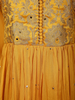 Yellow Floral Zari Embroidered Tissue Silk Anarkali Salwar Suit with Dupatta