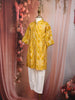 Yellow Ikat Printed Cotton Kids Kurta Set