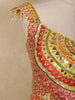 Yellow Mirror and Thread Embroidered Design Chiffon Lehenga