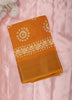 Yellow Ochre Printed Design Mixed Silk Cotton Saree