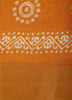 Yellow Ochre Printed Design Mixed Silk Cotton Saree
