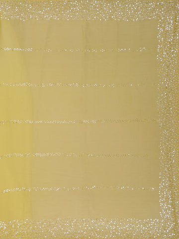 Yellow Sequin Embellishments Organza Saree - Diadem