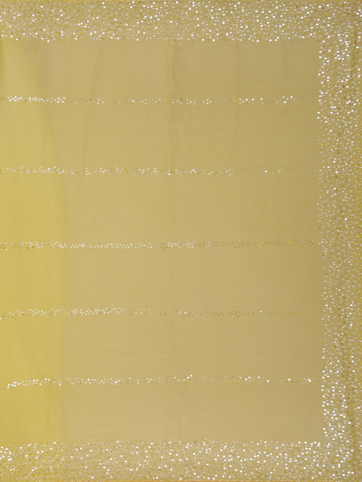 Yellow Sequin Embellishments Organza Saree - Diadem