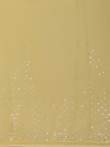 Yellow Sequin Embellishments Organza Saree - Diadem