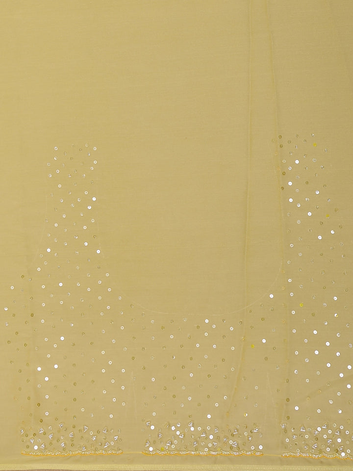 Yellow Sequin Embellishments Organza Saree - Diadem