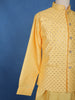 Yellow Sequin Embroidered Brocade Kurta Pyjama - Diadem