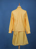 Yellow Sequin Embroidered Brocade Kurta Pyjama - Diadem