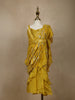 Yellow Sequins Embellished Design Georgette Ready To Wear Kids Saree