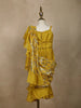 Yellow Sequins Embellished Design Georgette Ready To Wear Kids Saree