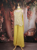 Yellow Sequins Embellished Georgette Palazzo Suit with Dupatta
