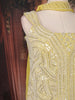 Yellow Sequins Embellished Georgette Palazzo Suit with Dupatta
