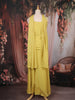 Yellow Sequins Embellished Georgette Palazzo Suit with Dupatta