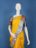 Yellow Solid Woven Design Pure Kanchipuram Silk Saree