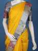 Yellow Solid Woven Design Pure Kanchipuram Silk Saree
