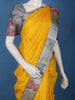 Yellow Solid Woven Design Pure Kanchipuram Silk Saree