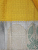 Yellow Solid Woven Design Pure Kanchipuram Silk Saree