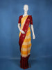 Yellow Striped Woven Design Pure Kanchipuram Silk Saree