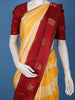 Yellow Striped Woven Design Pure Kanchipuram Silk Saree