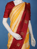 Yellow Striped Woven Design Pure Kanchipuram Silk Saree