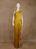 Yellow Stripes And Butta Woven Pure Kanchipuram Silk Saree